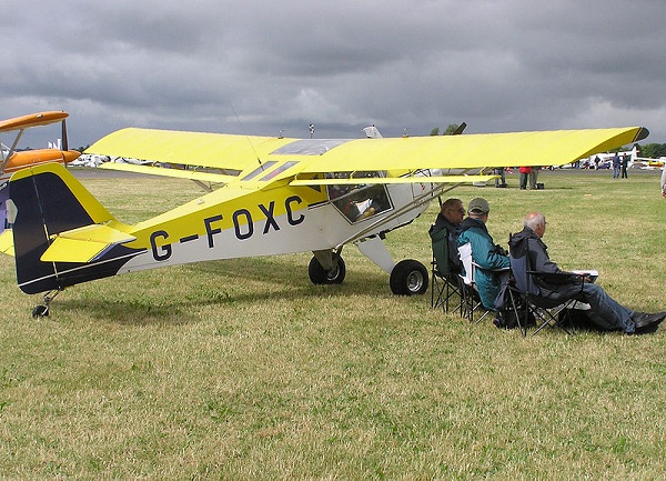  Se muestra una sección de superficie aerodinámica en la punta de este avión Denney Kitfox, construido en 1991. 